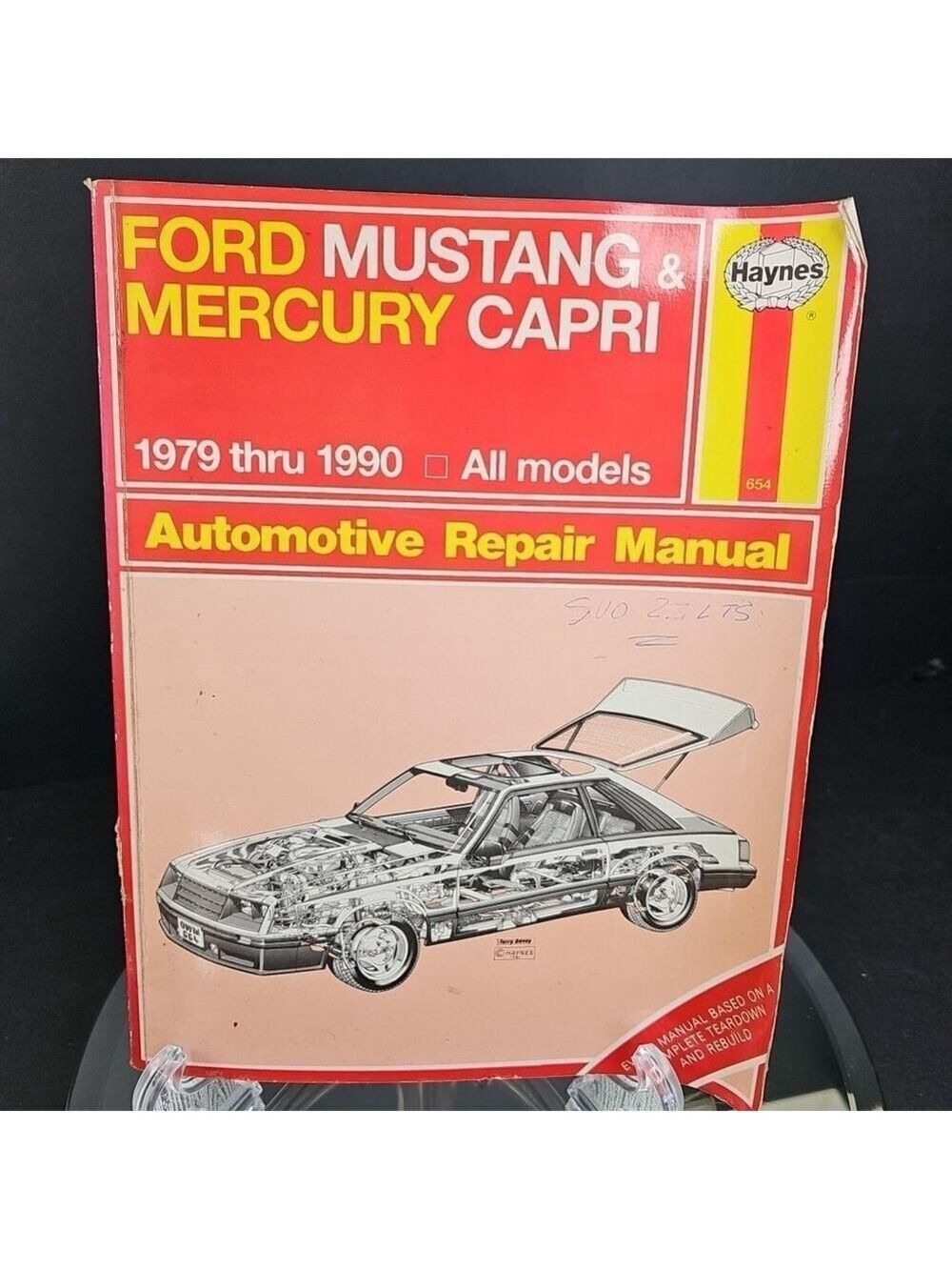 Haynes Repair Manual Ford Mustang & Mercury Capri 1979-1990 Automotive Book 654